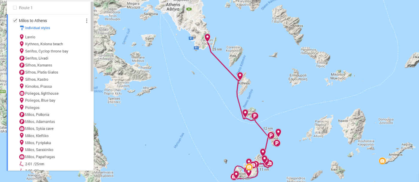 route example map